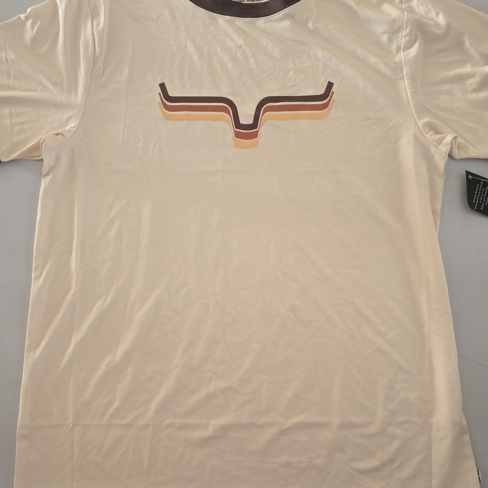 Kimes Ranch Cream and Brown Short Sleeve Tee